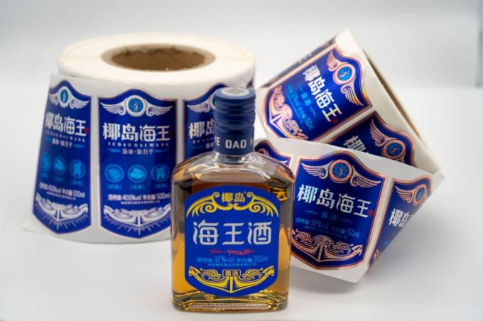 Etiquetas de garrafas de condimentos transparentes Adesivo à prova d'água Vinho personalizado Etiquetas de vidro de papel 1