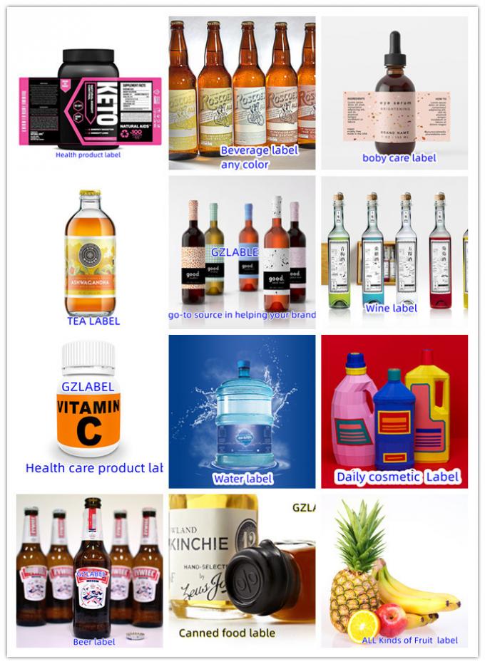 Laminagem de estampação em folha de relevo e mais opções de artesanato para rótulos de garrafas de bebidas 3