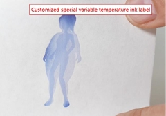 Etiqueta de tinta especial de temperatura variável personalizada