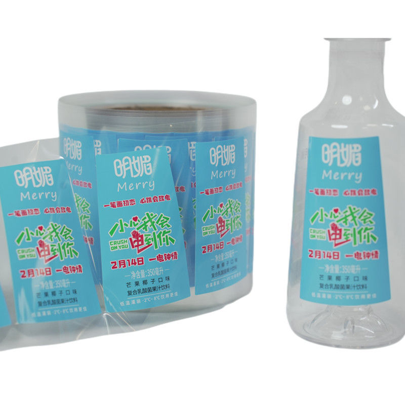 Rótulo autoaderente impermeável e durável para garrafas de aromatizantes acabamento brilhante/mate e materiais diversos