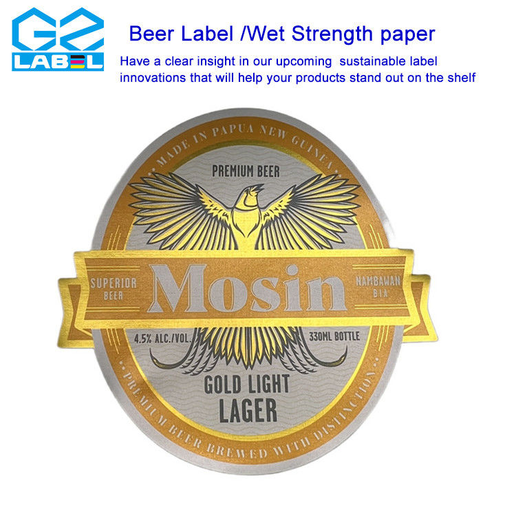 Adesivos para garrafas de cerveja Etiqueta personalizada de garrafas de cerveja para embalagens de bebidas venda direta