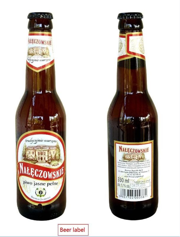 Etiqueta da garrafa de cerveja embalagem por rolos ou folhas tempo de entrega normal em 5-7 dias somos uma empresa mais profissional do que comercial