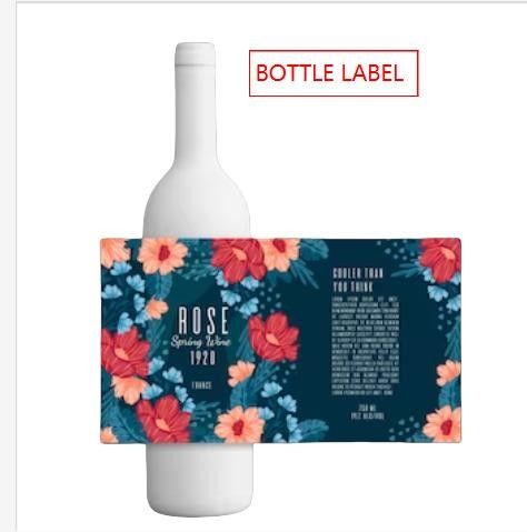 Etiquetas personalizadas de garrafas de vinho para garrafas de vinho tornam seu produto único