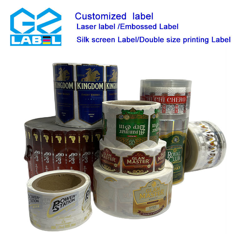 Rótulo de garrafa de cerveja de papel com acabamento brilhante feito de papel fácil de aplicar e remover