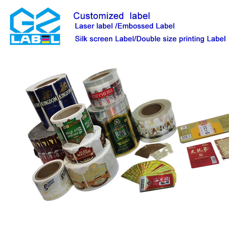 Rótulo de garrafa de cerveja de papel com acabamento brilhante feito de papel fácil de aplicar e remover