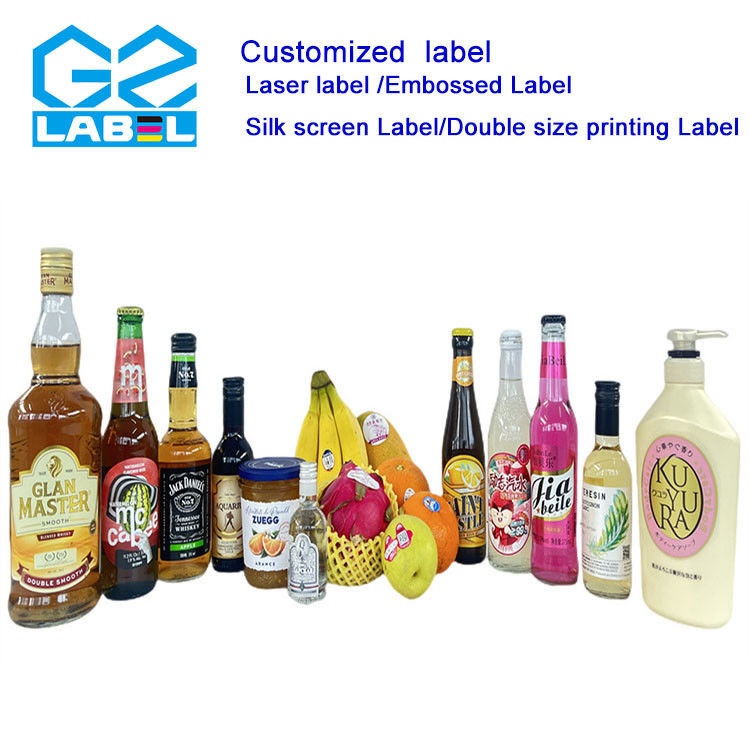 Rótulo de garrafa de cerveja de papel com acabamento brilhante feito de papel fácil de aplicar e remover