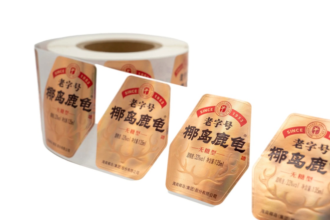 Custom Logo Design Durable Tear-proof Self Adhesive Label Sticker for Beverage and Food Packaging