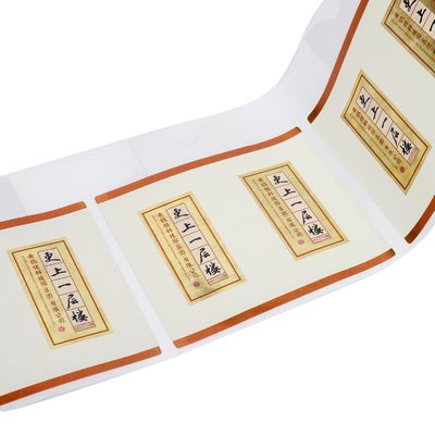 Impressão de rolo de papel de adesivo transparente impermeável