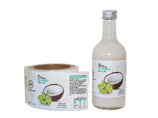 Etiquetas de adesivos redondos personalizadas com excelente capacidade de produção para etiquetas de garrafas de bebidas