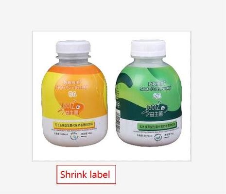 Rótulos com mangas de encolhimento impermeáveis para rótulos aromatizantes em BOPP/PE/PP/PVC/PET branco