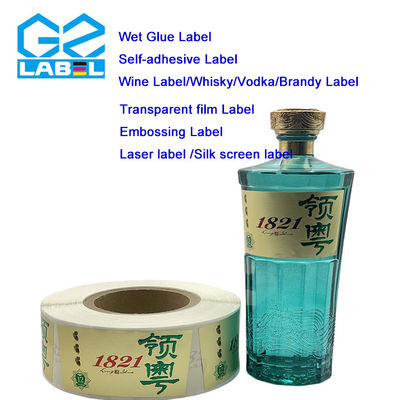 Etiquetas personalizadas de garrafas de vinho Autocolantes redondos personalizados para vinho