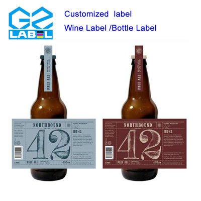 Etiquetas de garrafas de bebidas autoaderentes e de impressão offset Design personalizável para embalagens